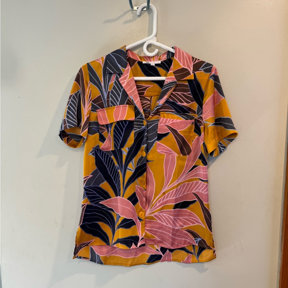Silk patterned top - small
